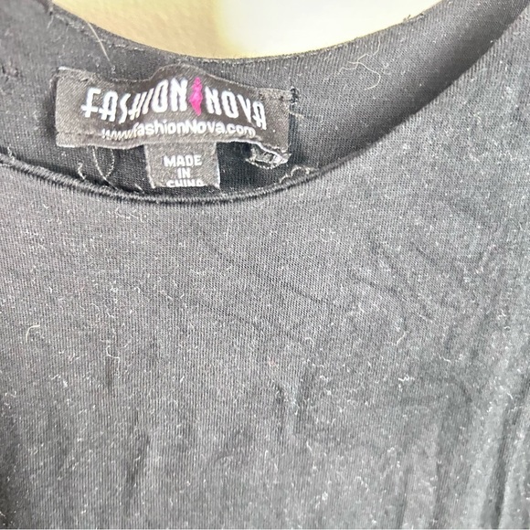 Fashion Nova Your Needs Met Midi Dress Sleeveless Black Size Large - Picture 5 of 9